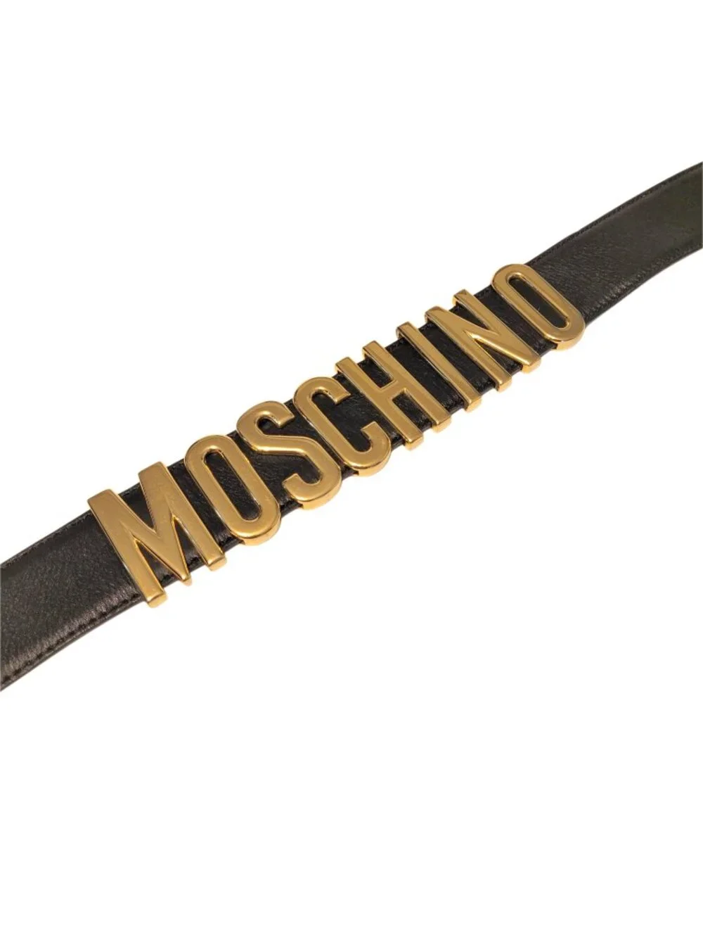 Moschino Vintage Redwall Leather Spell Out Slider Belt IT40 - US 4/6 -XS/S